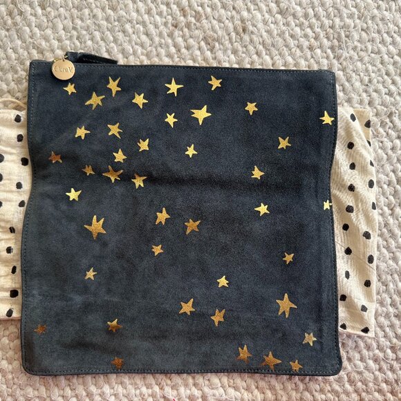 Foldover Clutch - Slate w/ Stars - Picture 2 of 4